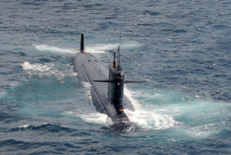 資料圖：中國海軍091級核潛艇訓練。