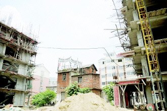 安徽釘子戶防強拆6年 養(yǎng)藏獒自制噴火槍(圖)