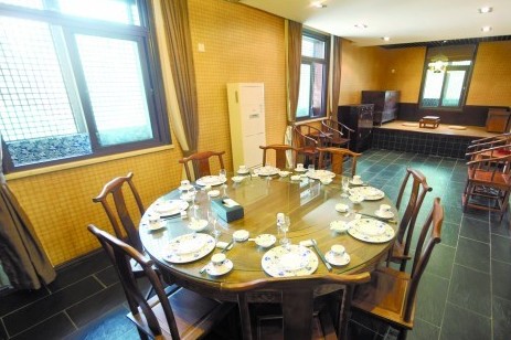 嶗山深處一家會所內部裝修非常有特色