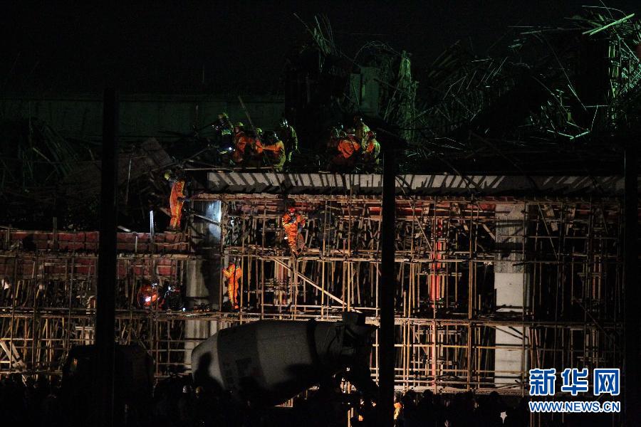 （突發事件）（3）上海地鐵一工地發生坍塌 造成5死18傷