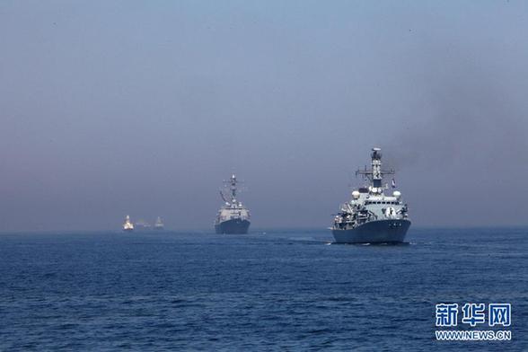 中國海軍第十四批護航編隊結束在巴基斯坦舉行的“和平-13”多國聯合軍演