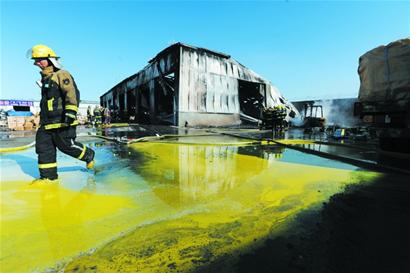 倉庫起火農藥爆燃